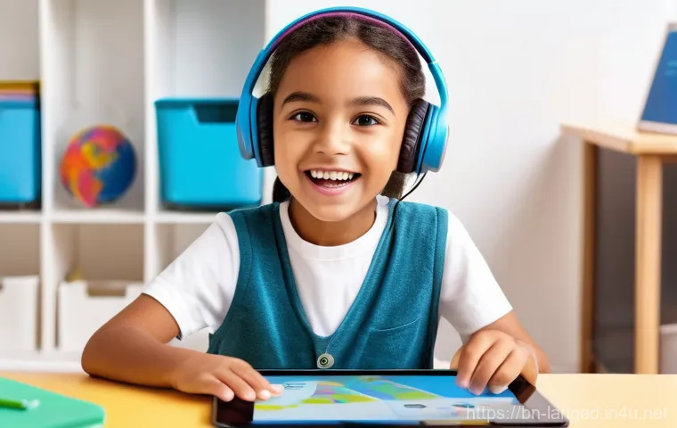 언어 교육에서의 학습자 상호작용 - **Prompt:** "A cutting-edge, near-future setting where individuals are immersed in language learning...